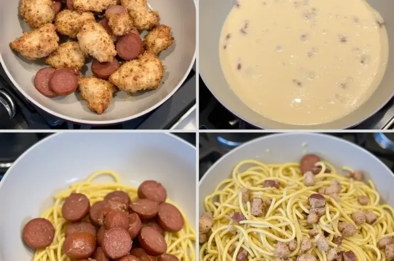 Cajun Chicken and Sausage Alfredo